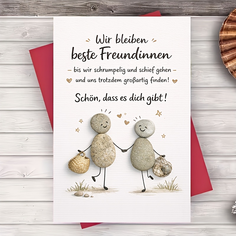 Image of 1pc Greeting Card Appreciation Greeting Card Cute For Sister Friend Women Birthday Thank You Flat Card Gift Idea
