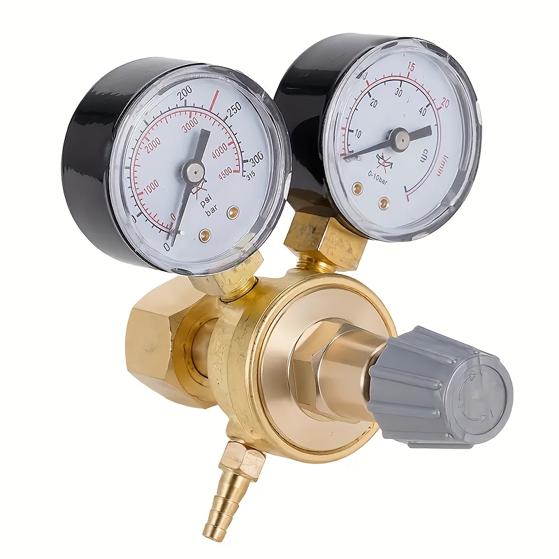 E-shop Argon/CO2-Regler Mini-Druckminderer mit Manometer Durchflussmesser für Argongas & Kohlendioxid