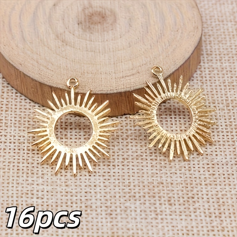 E-shop 16 Stück modische, bezaubernde Vintage-Hohl-Sonnenaufkleber, zum Herstellen von personalisierten, handgefertigten Sonnen-Schmuckstücken, um die