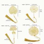 set of 4 seasonal leaves metal bookmarks with tassels creative reading guide ideal gift for mothers day christmas and sisters birthdays
