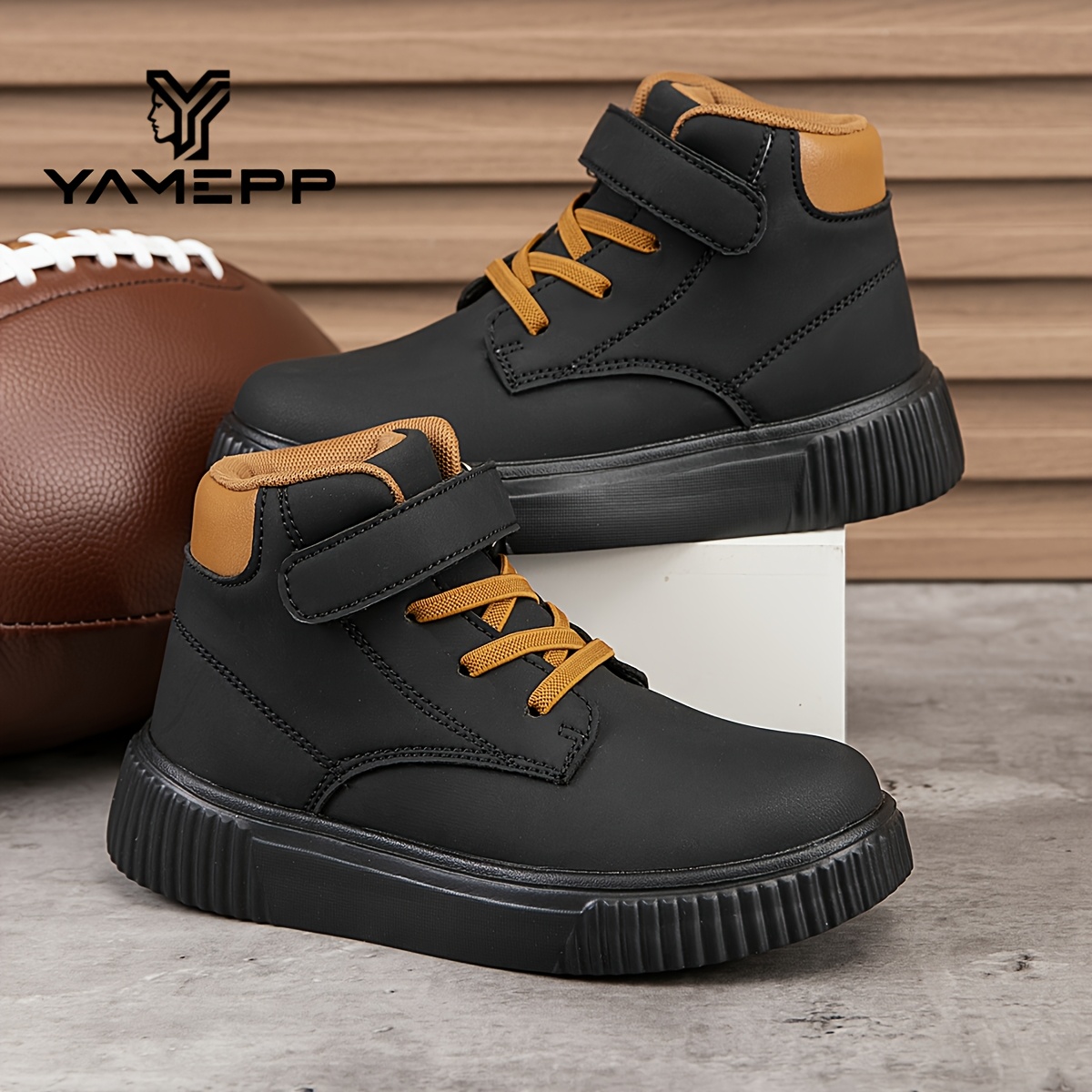 Kids' Fashionable Versatile Lightweight Durable Casual Shoes | Cute Vintage High-Top Walking Shoes with Soft Flat Sole for Sports and Daily Use | All-Season Comfortable Fabric Lining, Fastener, Perfect for Boys and Girls