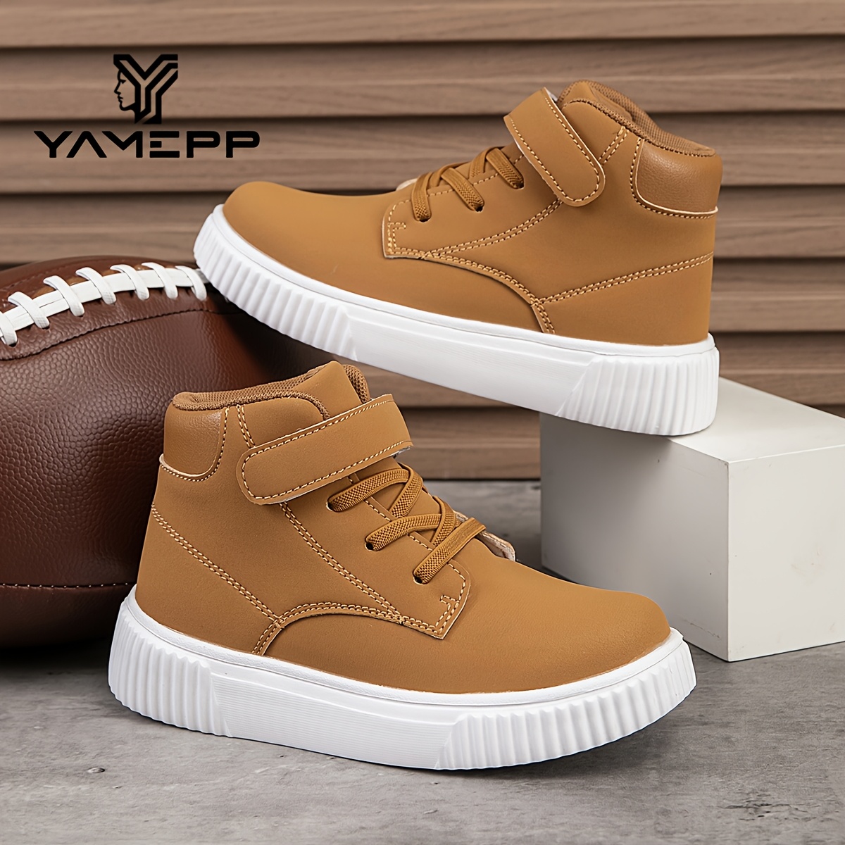 Kids' Fashionable Versatile Lightweight Durable Casual Shoes | Cute Vintage High-Top Walking Shoes with Soft Flat Sole for Sports and Daily Use | All-Season Comfortable Fabric Lining, Fastener, Perfect for Boys and Girls