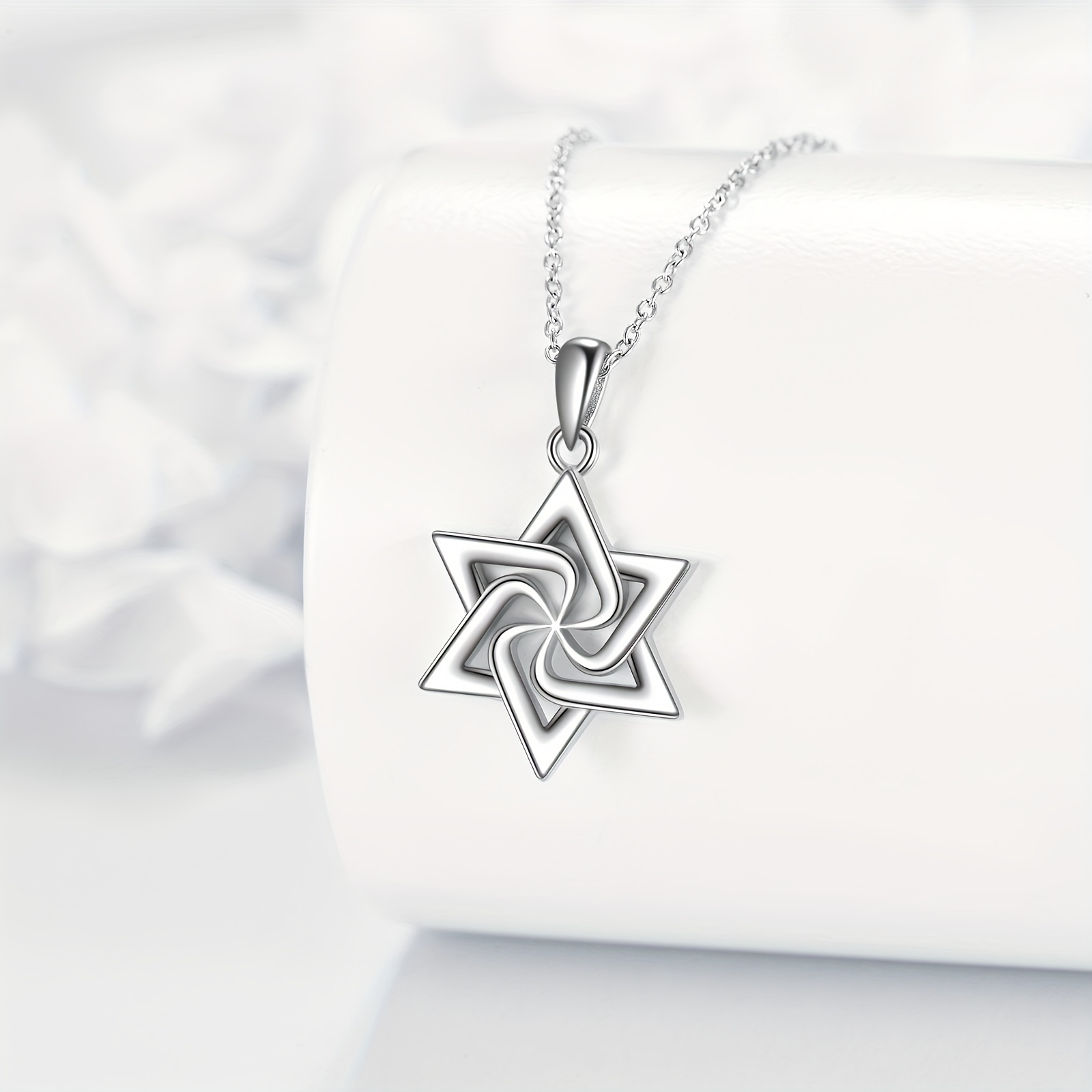 Star Of David Menorah Necklace - Stainless Steel Jewish Jewelry For Men & Women