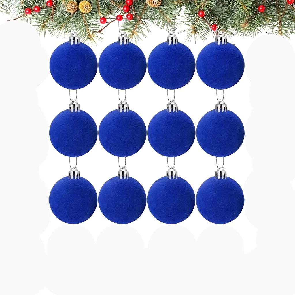 TEMU 4cm Loose Royal Blue Christmas Ball Set Multi- Combination Christmas Tree Decoration Pendant