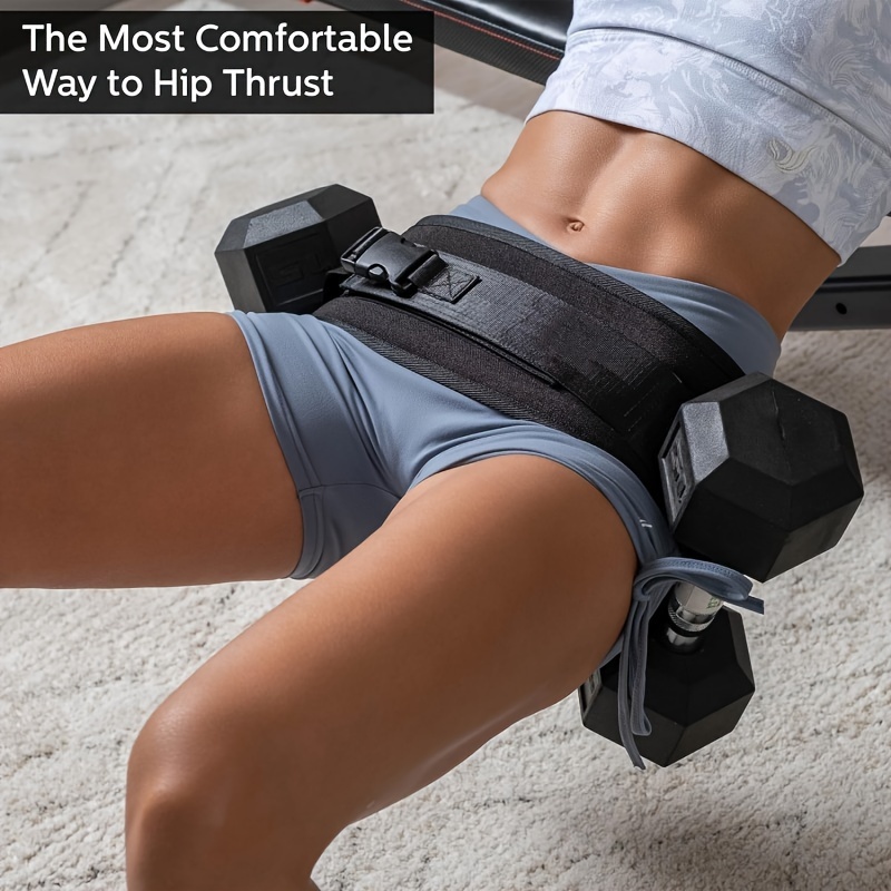 

Adjustable Weighted Waist Belt For Hip Thrusts & Dumbbell Lifts - , Non-slip, Padded Support For - Ideal For Home Workouts