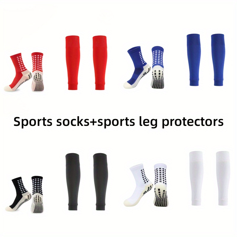 

2pcs Non Slip Football Basketball Hockey Football Yoga Sports Socks Mid Calf Sports Socks Leg Protectors For Adults Men Women