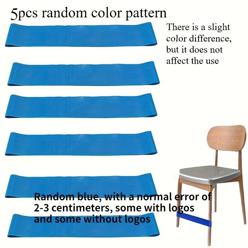 5 Blue Tpe Chair Bands, Classroom | Blue Tpe Chair Bands | Durable Chair Bands