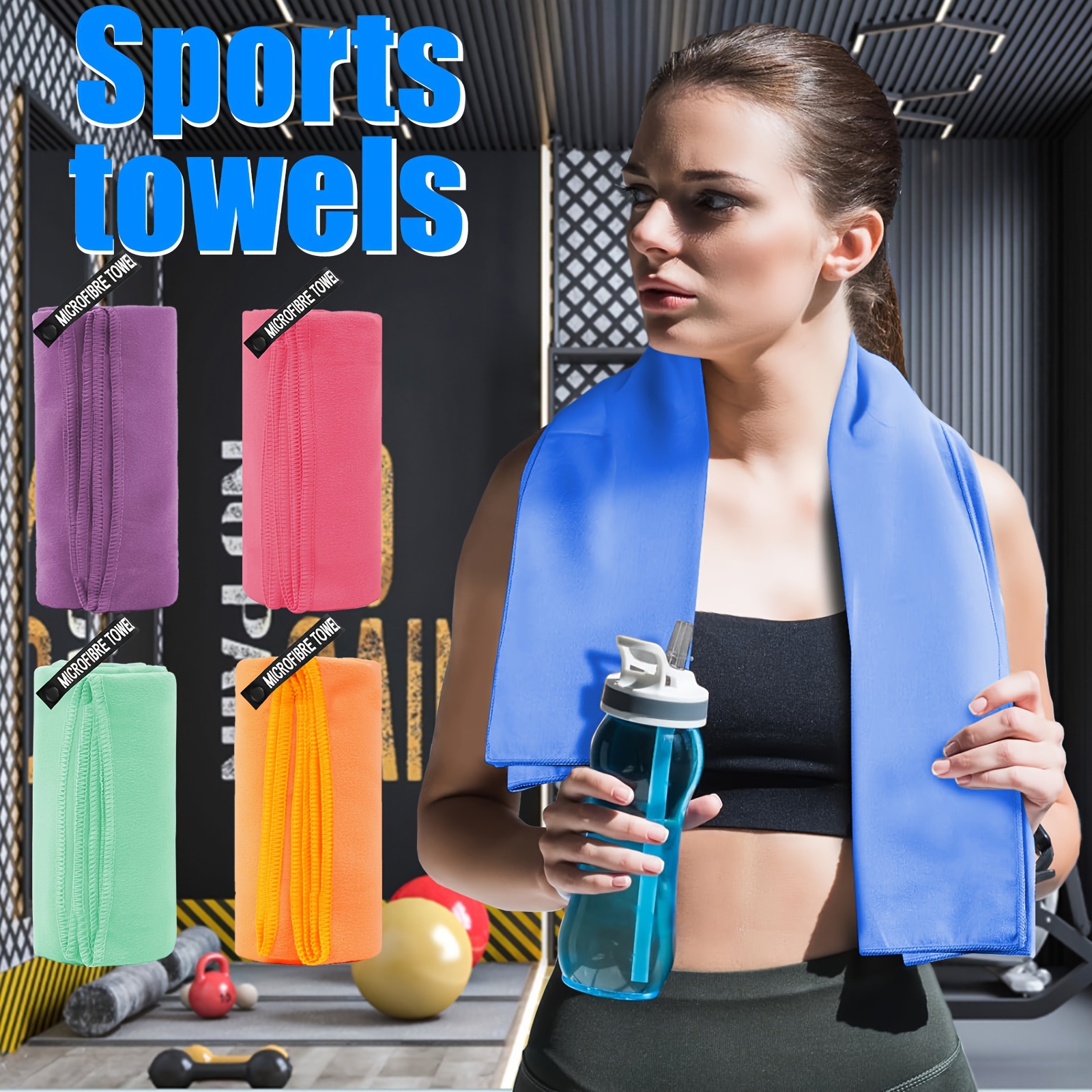 

Quick-drying Sports Towel, Microfiber Sports Towel, Beach Swimming Fitness Running Towel, Double-sided Absorbent