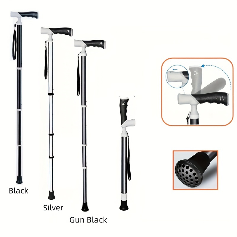 Folding Cane With Led Light, Adjustable Canes And Walking Sticks For  Seniors, Walking For Men And Women - Temu Greece
