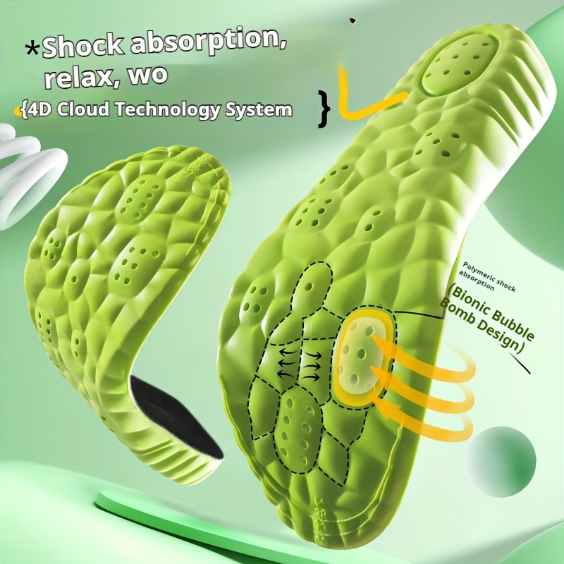 EVA Sports Insoles - Thick, Soft & Breathable with Heel Support | Sweat-Absorbent & Odor-Resistant for Running, Basketball & Casual Attire