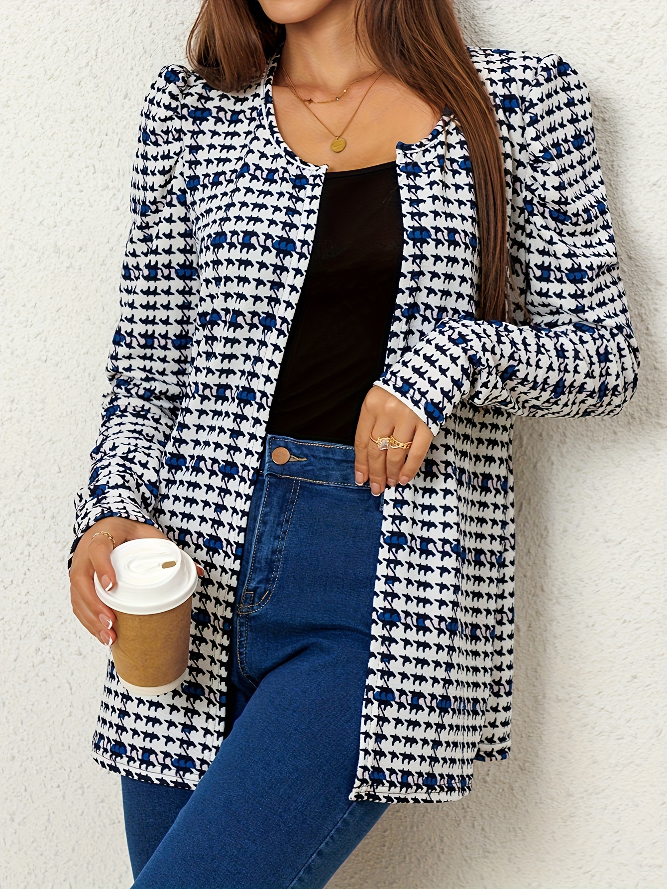Women's Leopard Print Lightweight Jacket - Elegant Loose Fit Mid-Length Open Front Coat with Long Sleeves, Machine Washable Spring Summer Fall Casual Outerwear, Leopard Print Jacket, Seasonal Fashion, Buckle Belt Accent, No Button Closure