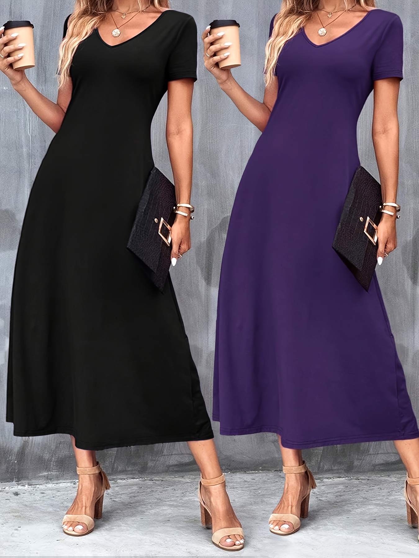two piece set womens casual dresses in solid colors black - Temu Bahrain