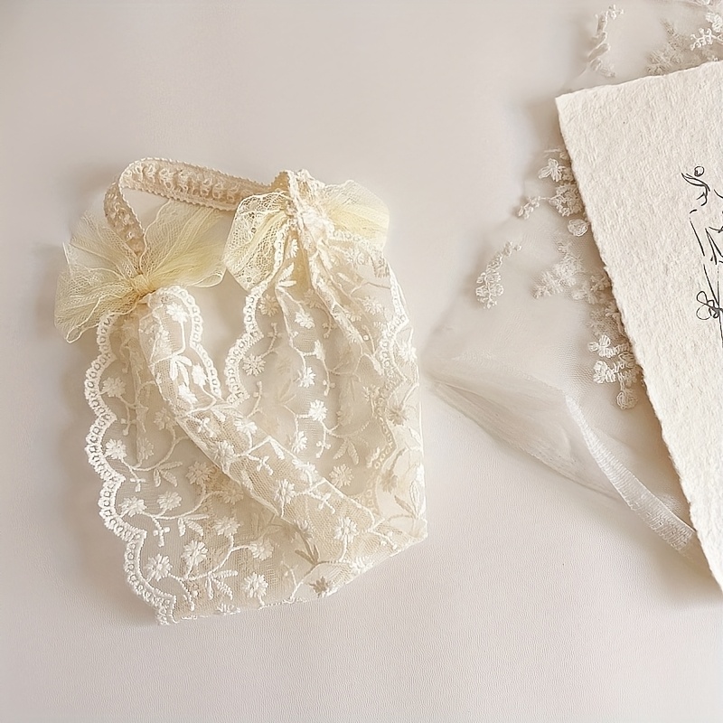 E-shop Vintage Spitzenblumen-Haarreif für Mädchen – Weiches elastisches Prinzessinnen-Haaraccessoire für Kinder, Hochzeits-Geburtstagsfeier-Kopfschmuck
