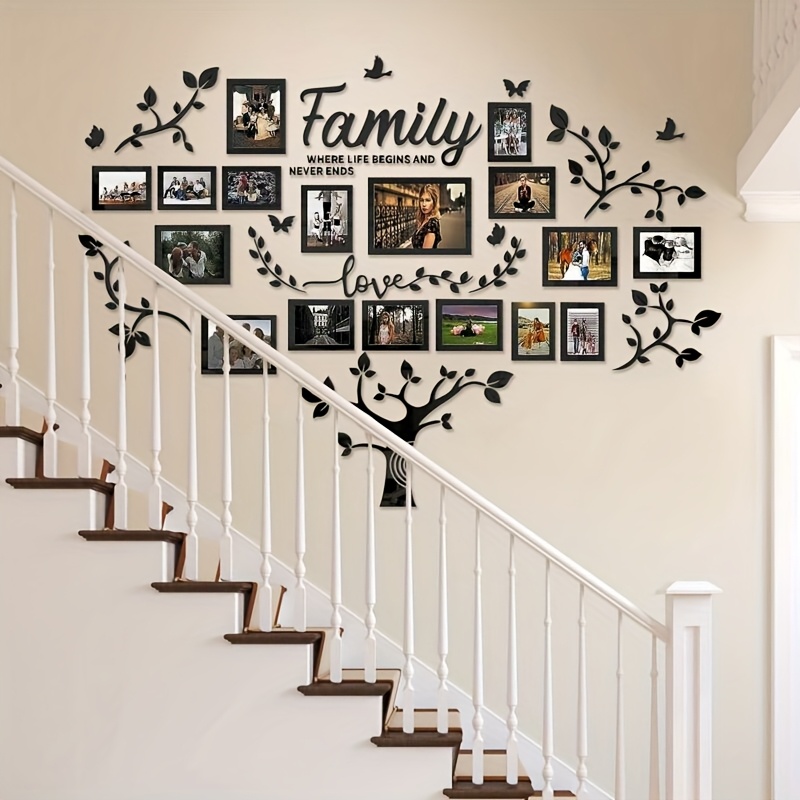 

1count & Photo Frame Tree 3d Acrylic - Wall Sticker For Entrance Hall, Living Room, Dining Room, Bedroom Wall Decoration Home Decoration