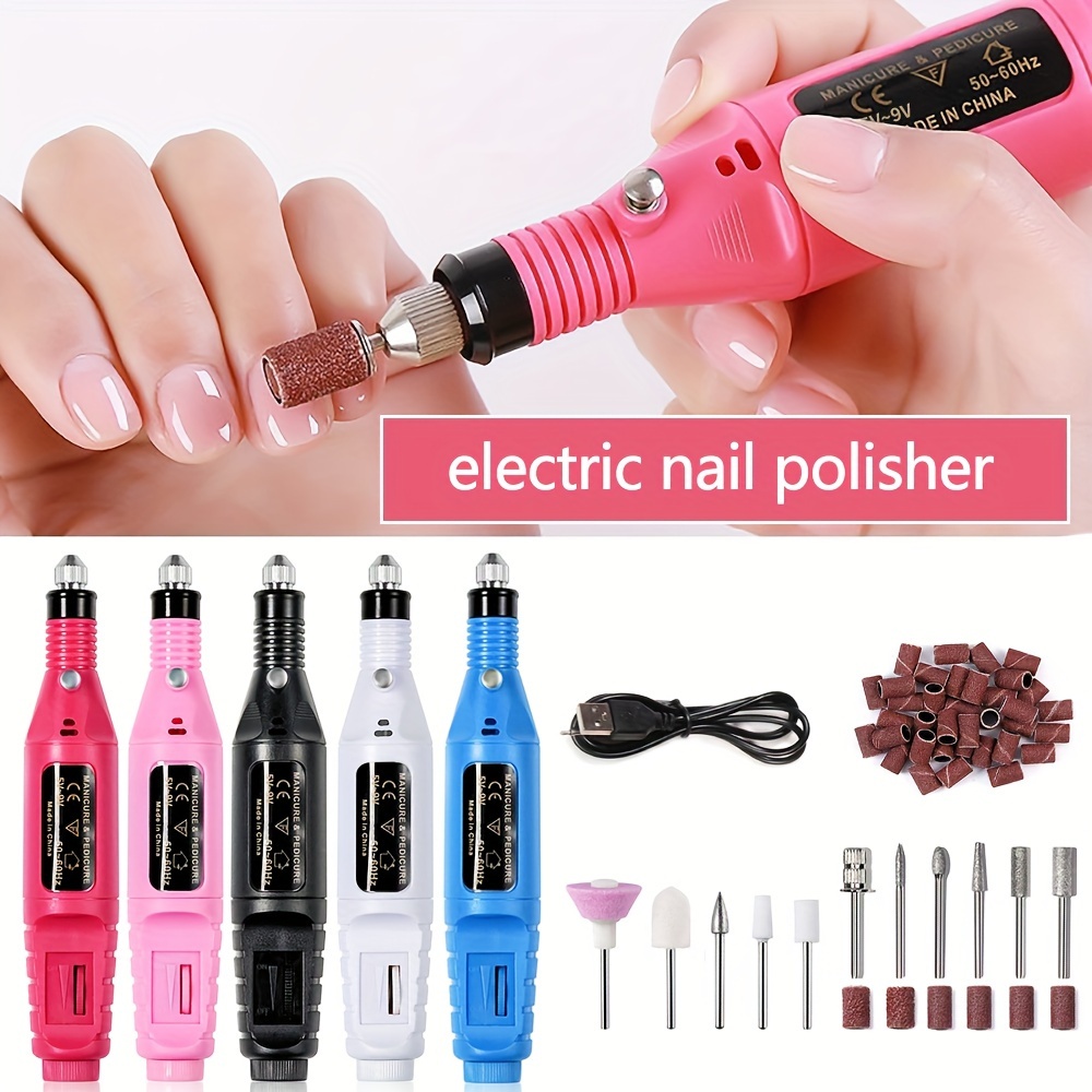 

Electric Nail Drill Machine, Manicure & Pedicure Set, Low Noise Gel Art Remover, Glazing Polisher, Polishing Grinder With Drill Bits, Essential Nail Care Tool