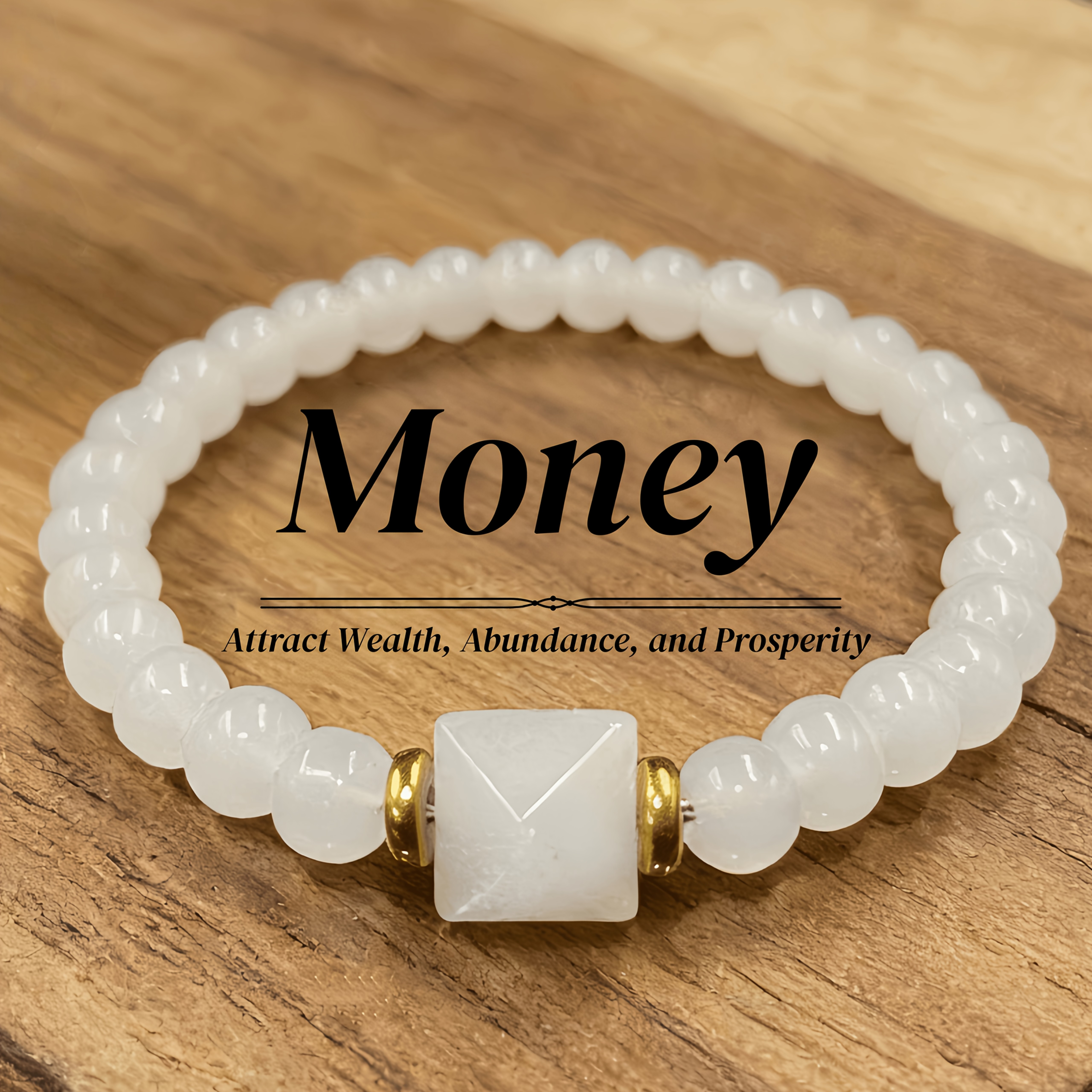 TEMU Bracelet Pyramide en Cristal de Quartz Naturel Transparent, Symbolise Fortune et Attire , Parfait pour les Tenues , Polyvalent pour le Port , un