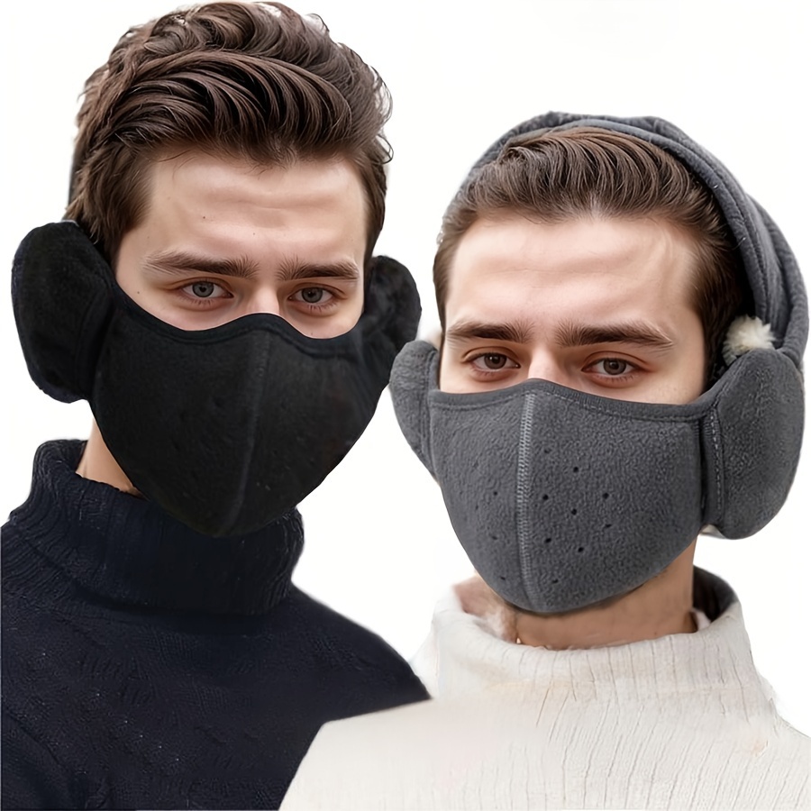 Winter Men's Face Mask with Ear Warmers Windproof Warmth Protection