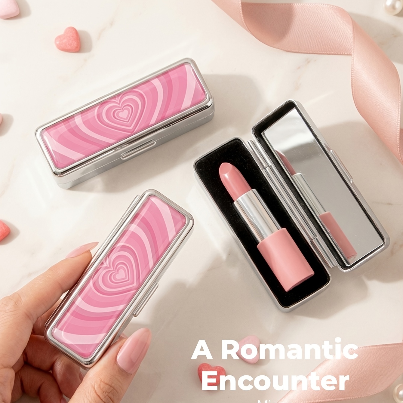 Multifunctional Portable Mini Mirror with Lipstick Case