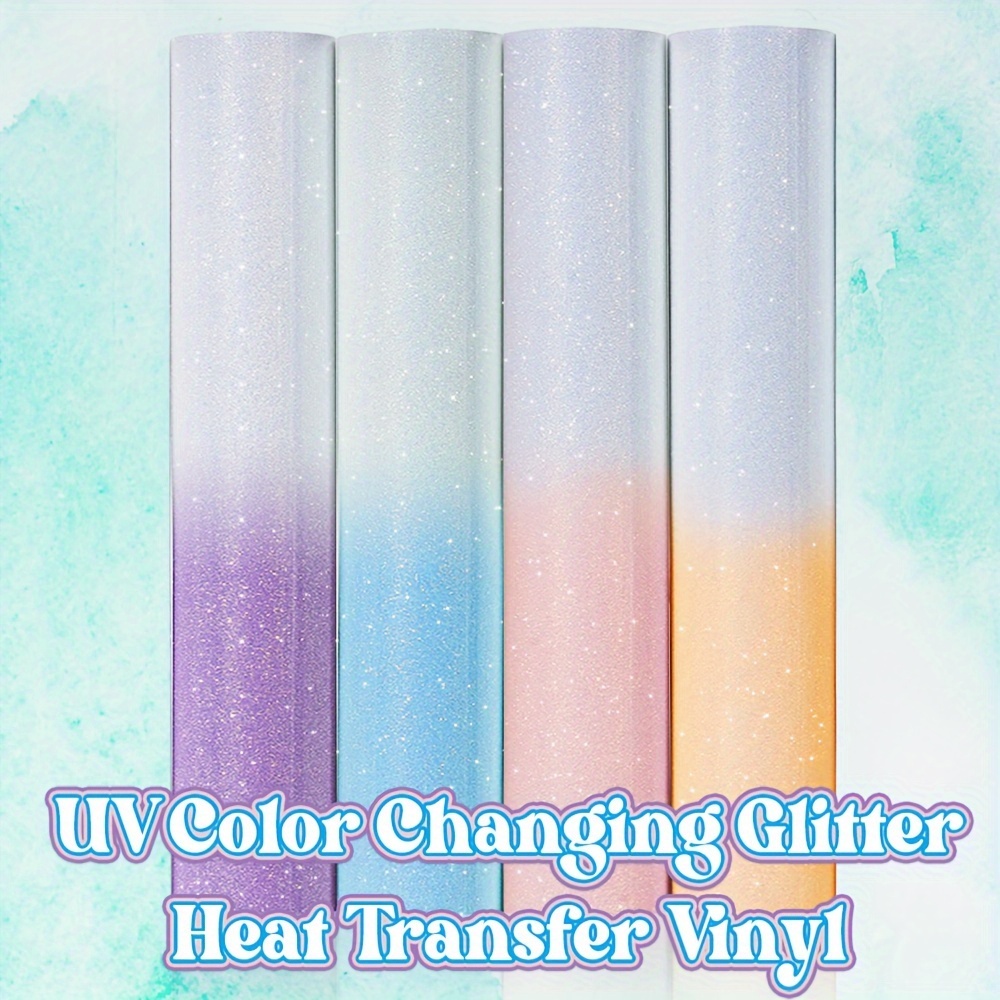 Image of Light Change Onion Powder Hot Transfer Film Vinyl Set Color Changing Iron-on Stickers Suitable For Accessories, Textile Decoration