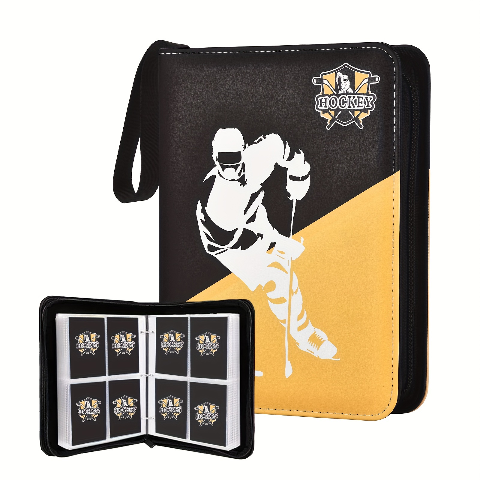 

Hockey Trading Card Binder With 400 Pockets - Rectangle Polyester Card Album Holder For Baseball, Sports Card Collection Storage With Clear Sleeves - Ideal Gift For Collectors And Kids