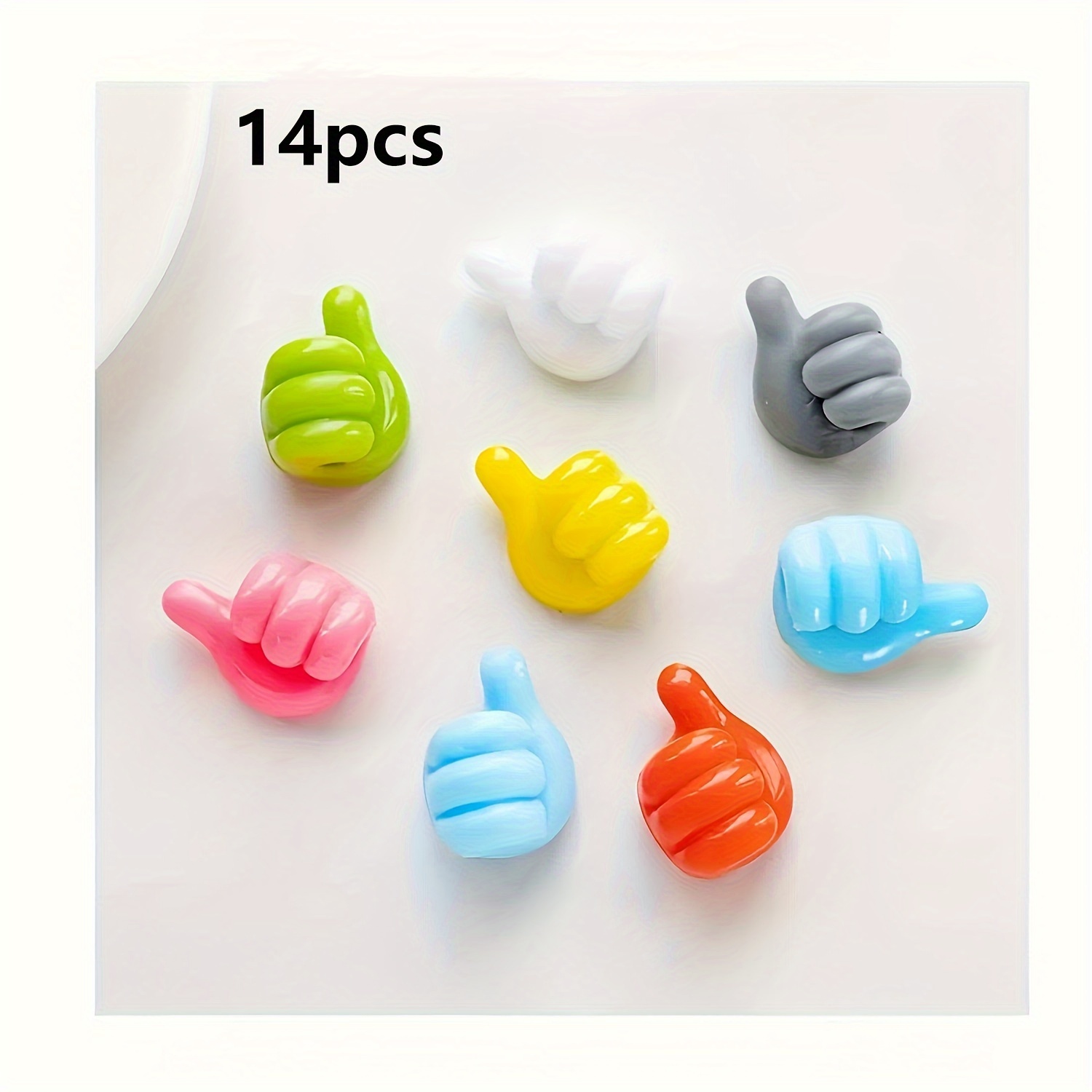 Image of Set Of 14 Vibrant Finger-shaped Cable Organizers - Versatile Hooks For Charging And Data Cables Suitable For Phones, Laptops, And Other Additions, Utility Hooks