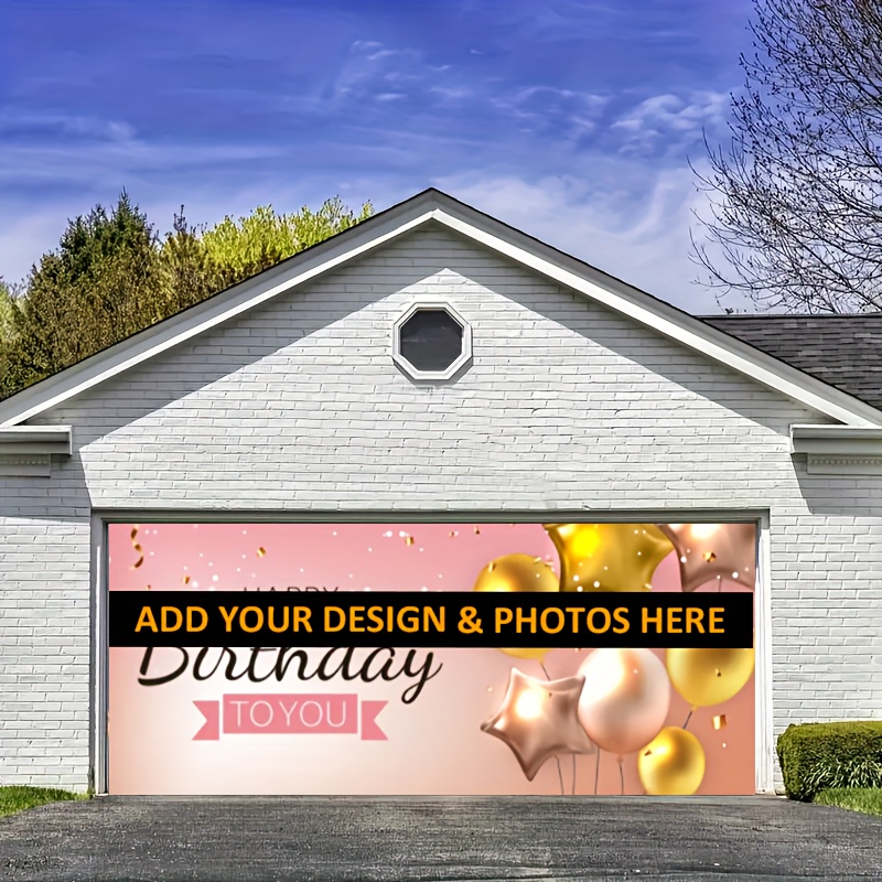 

Custom Personalized Birthday Party Garage Door Banner - 6ft X 13ft Cover With Grommets, Suitable For Indoor/outdoor Use