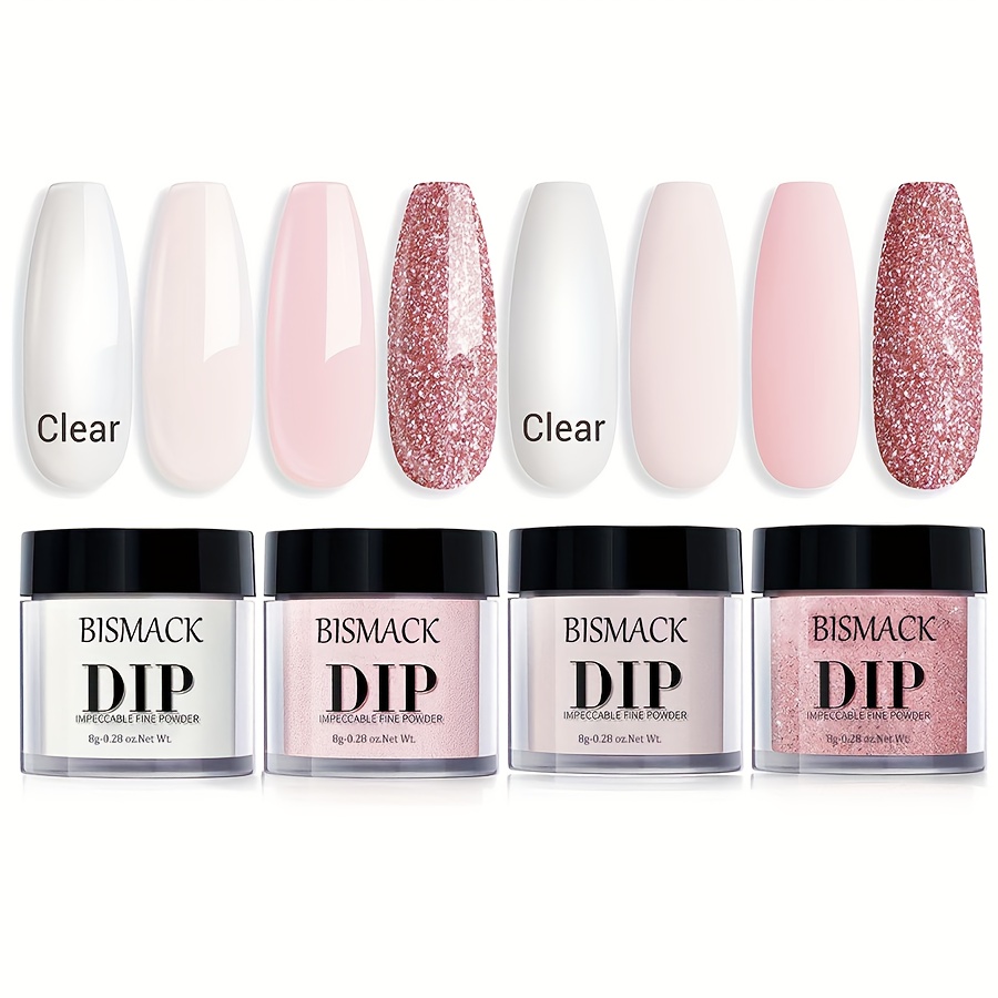 Dip Powder Set Translucent Nude Pinkish Sheer Color Natural - Temu