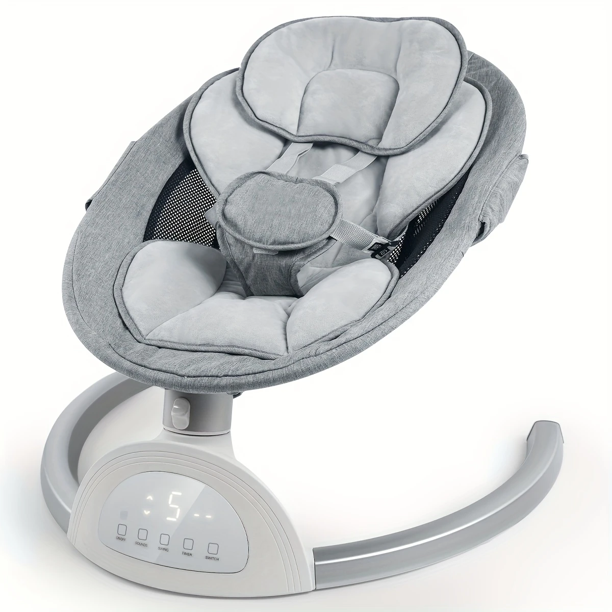 baby swings with musical speakers with 3 sitting for infants 5 point harness 5 portable baby swing for indoor and outdoor use as a halloween christmas gift details 8
