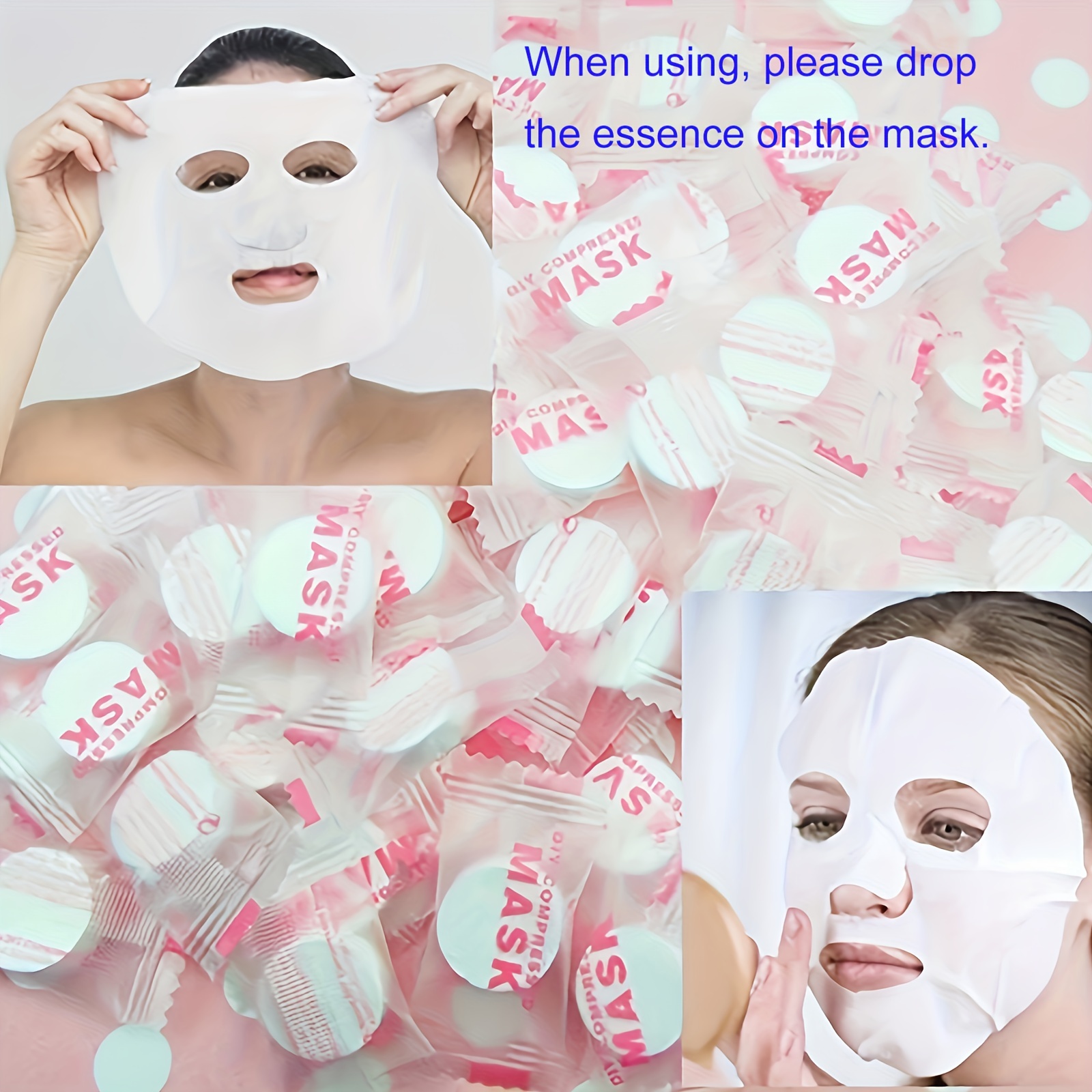

10/30/50/100pcs, Compressed Facial Mask Sheets, Diy Skin Care, Travel Essential, Hydrating And Nourishing, Space-saving Face Masks