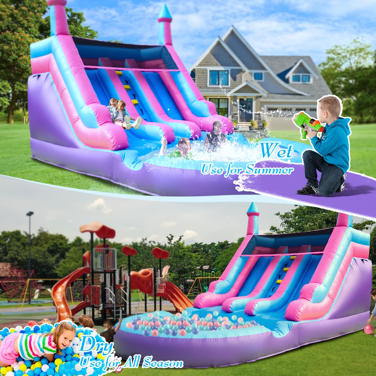 piscina tobogán pisceta resbaladeras Temu