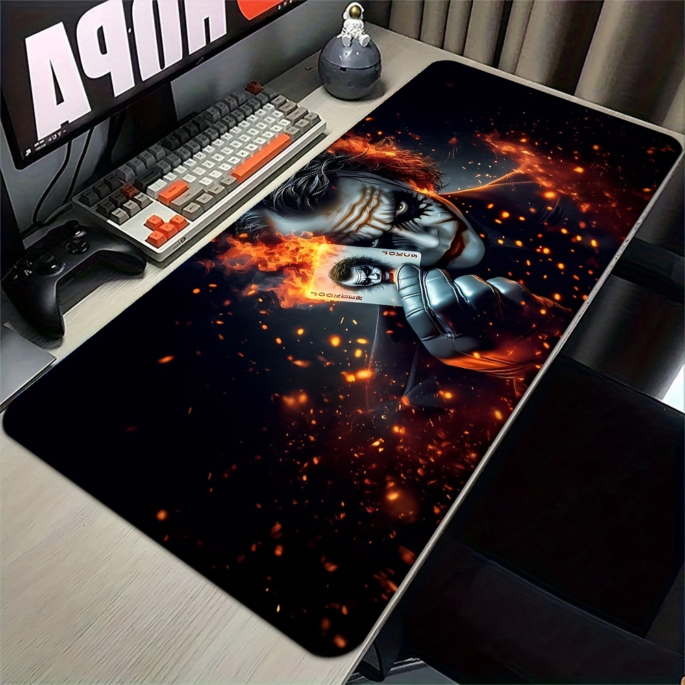 1pc, Warner Bros Joker Movie Comic-Themed Exquisite Design Extra Large Gaming Mouse Pad, Suitable for Office Desk, Computer Table, Keyboard Mat, Multi-Functional Office Supplies, Birthday Gift, Christmas Present