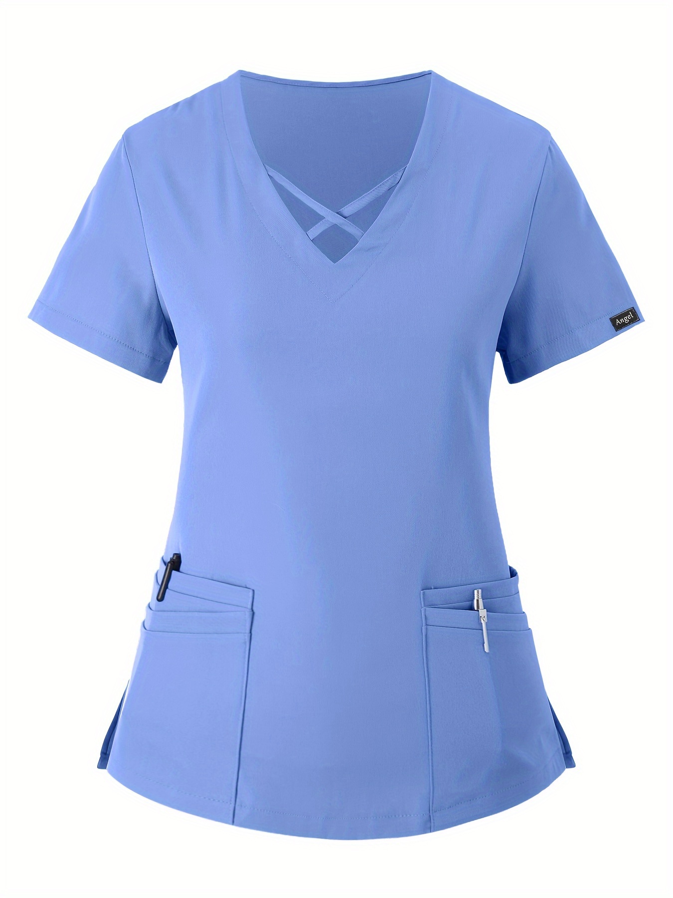 Sky Blue Scrub Top