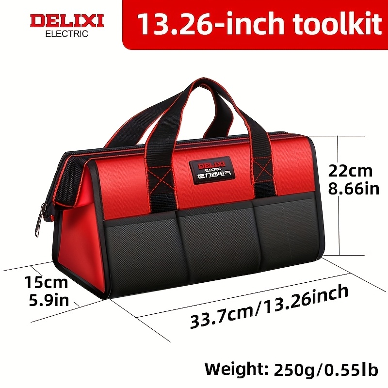 TEMU Electric 13/14 Inch Tool Bag, Handheld Tool Bag, Economy Tool Organizer Bag, Multi-pocket Tool Organizer Zipper Bag, For Tool Storage And