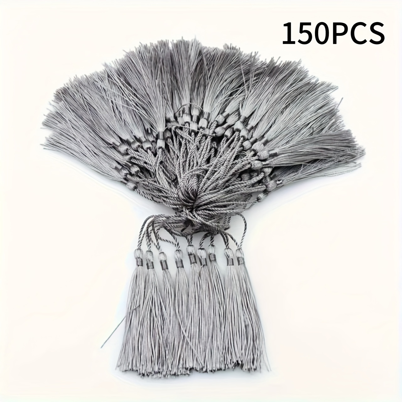 TEMU 150 pièces de pompons de remise de diplôme en fibre de 5,12 pouces, petits pompons avec boucles de ruban colorées, adaptés pour la décoration de