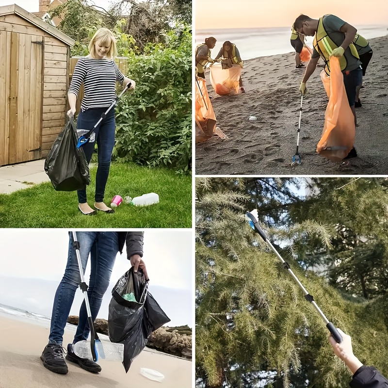 multifunctional extended garbage picker 360 rotatable wide mouth cleaning tongs foldable magnetic grabber soft non slip handle durable litter picking tool for elderly random colors Product details 3