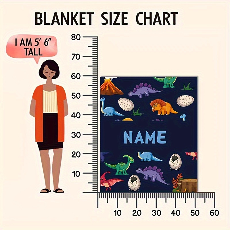 TEMU 1pc Name Customized Pattern Blanket