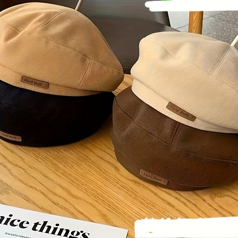 

1pc Beret Cap For Men And Women, Fashion Autumn And Winter Hat, Spring And Summer Octagon Hat