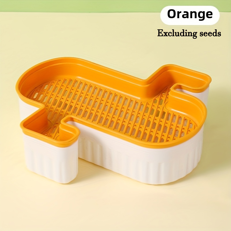 TEMU Cat Grass Starter Kit - Double-layer Seedling Tray With Green Sprouts, Reusable For Indoor Hydroponic Planting, Ideal For Cats And Dogs, Pet