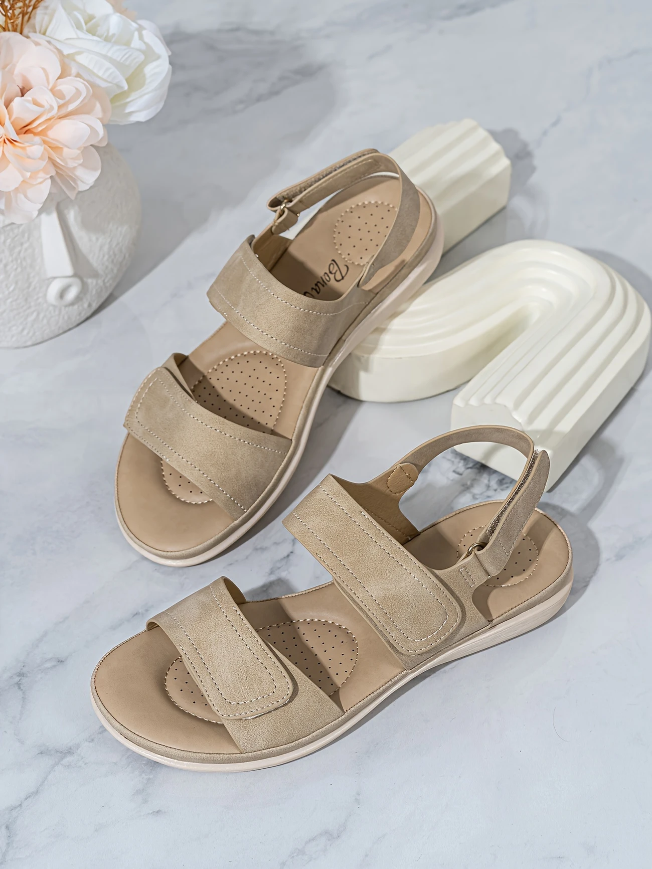 womens wedge solid color sandals ankle strap soft sole platform shoes non slip summer details 15