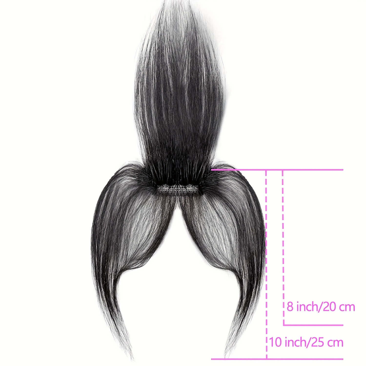 TEMU Bangs Human Hair Clip In Hair Extensions Hair Pieces Elegant For Daily Use