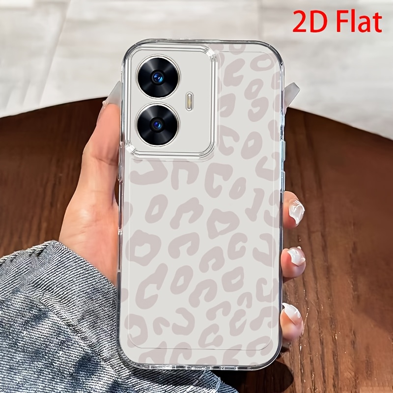 TEMU Custodia per telefono: Custodia per telefono 2D piatta con stampa leopardata , adatta per Realme 9, 10 Pro, 11, 12 Pro+, C11, C21, C25Y, C30S,