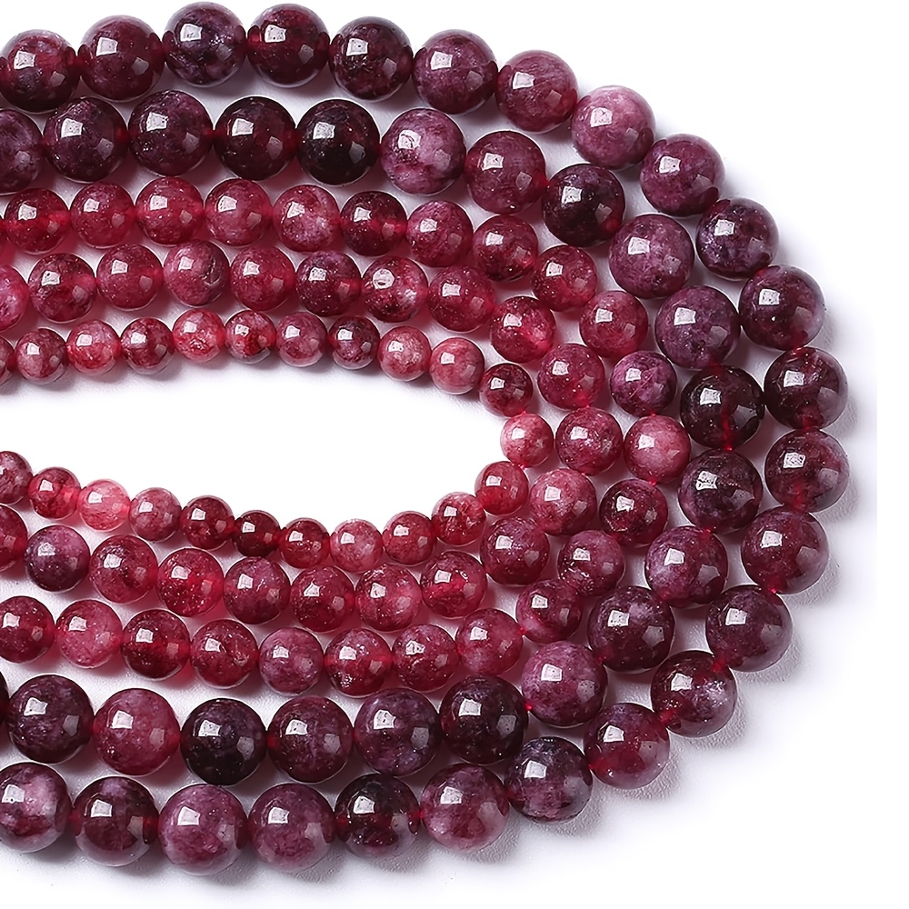 5A Grade Natural Red Jasper Round Raw Stone Beads
