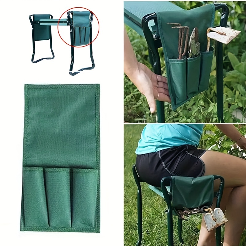 

1pc Oxford Fabric Garden Chair Storage Bag With , Washable Lawn Care And Planting Tool Kit Organizer, No Battery Required