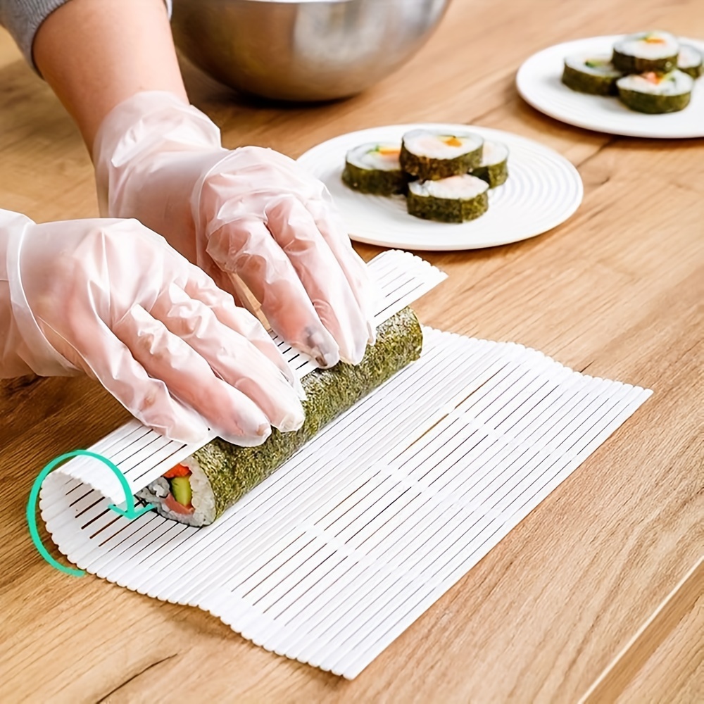 

Kit Facile pour la Préparation de Sushi: Tapis à Rouler Antiadhésif & Moule à Boules de Riz - Réutilisable, Lavable au Lave-Vaisselle en Plastique - pour ou , Gadget de Cuisine DIY, Flexible