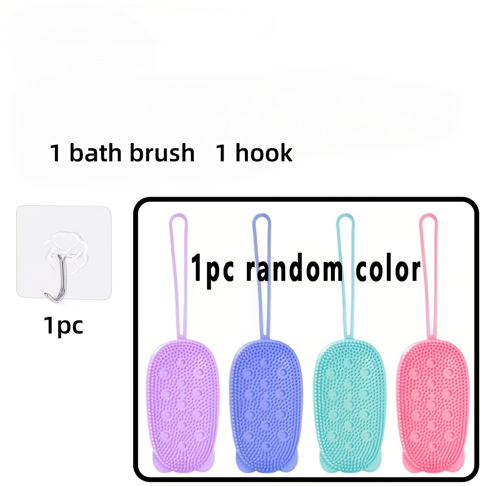 TEMU Ensemble 2 pièces (Comprend 1 brosse de douche et 1 crochet) avec sangle de suspension, doux et de , brosse non irritante - Convient aux douches