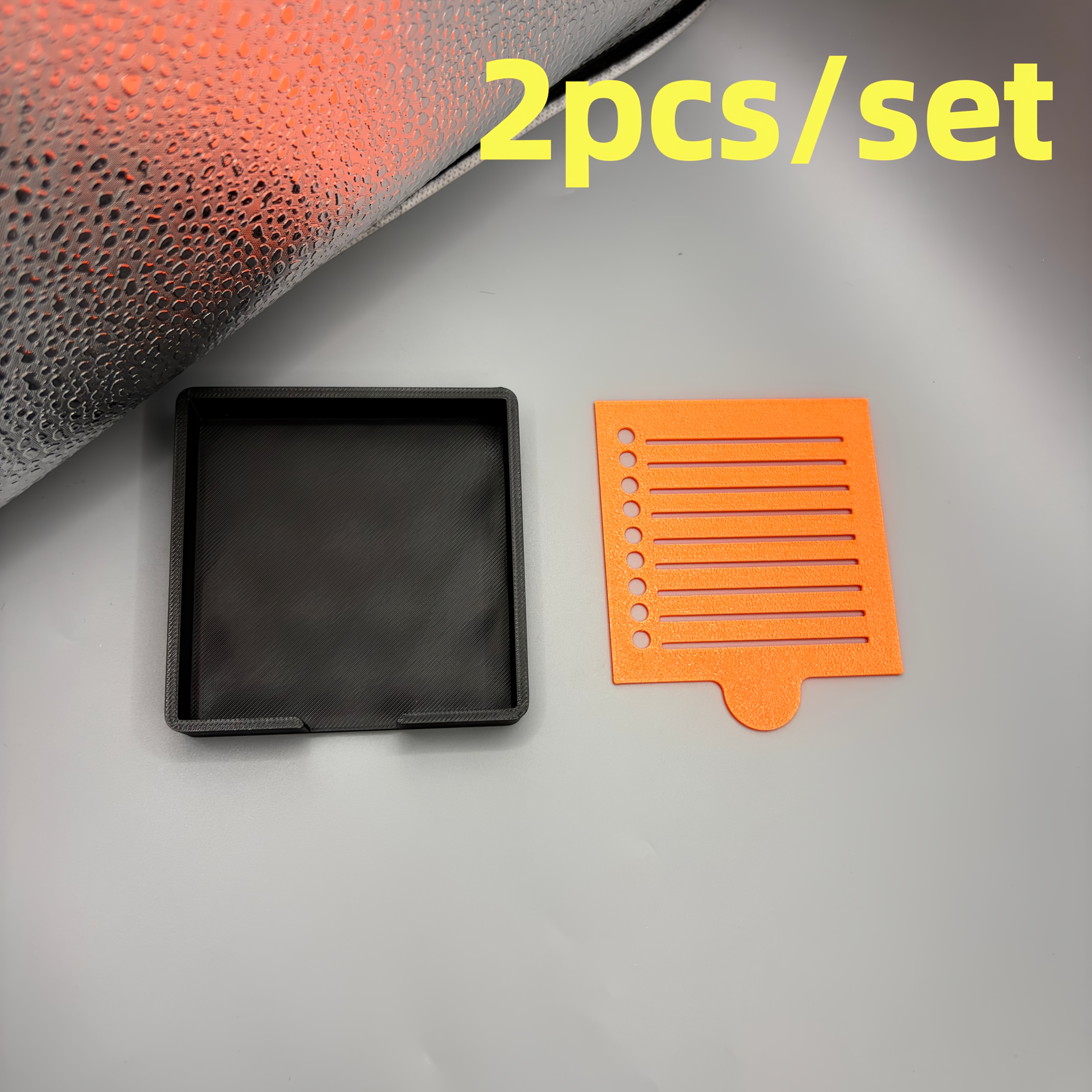 TEMU 2-in-1 Desktop Sticky Note Storage Box And To-do List Drawing Template, A List Stencil With 9 Marker Round Holes And 9 Writing Guide Lines,