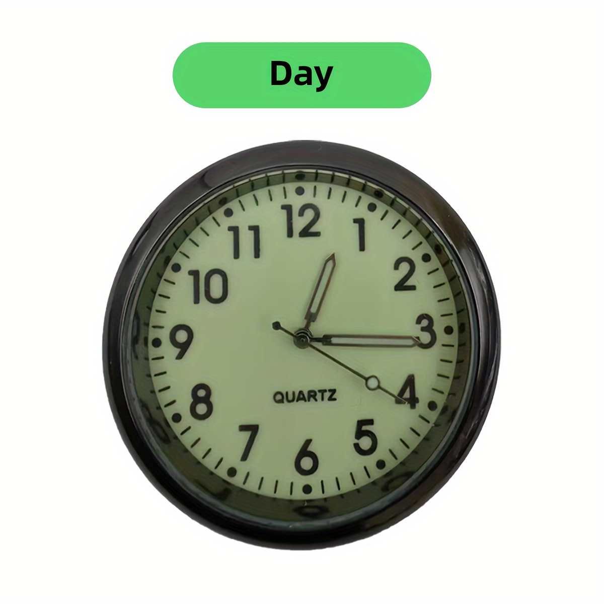 1pc Glow Decorative Clock Car Clock Mini Quartz Car Dashboard Time Stick- Watch For Car Decoration With Super Luminous