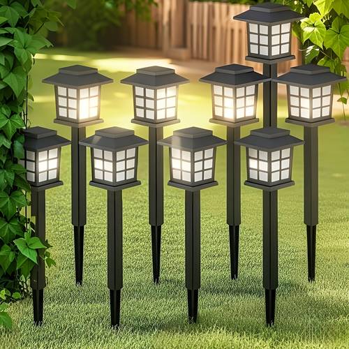 24pcs Of 12pcs Of 6pcs Of Outdoor Warm Light Solar-charged Outdoor Landscape Garden Lights, Outdoor Solar Lights, Suitable for , Courtyards And Decks.