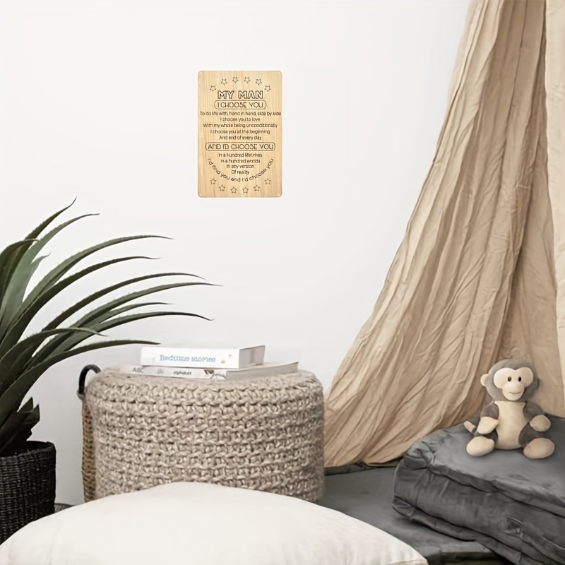 "heartfelt Keepsake" My Man, I Choose You" 8x12" Metal Tin Sign