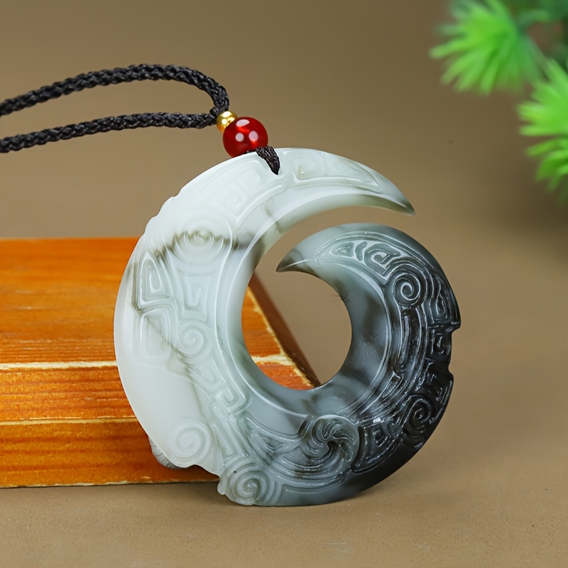Natural Stone Reincarnation Pendant, Unisex Charm for Good Fortune